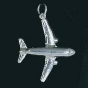 Sterling Silver Jet Airliner Charm - ShopNZ