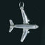 Sterling Silver Jet Airliner Charm