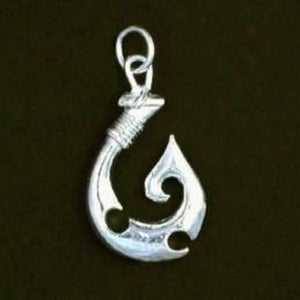 Sterling Silver Koru Fish Hook Charm - ShopNZ