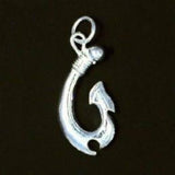 Sterling Silver Whale Tail Fish Hook Charm - ShopNZ