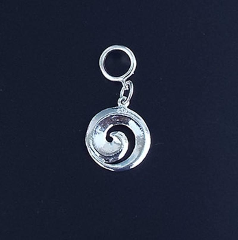 Sterling Silver Single Koru Charm or Earrings - ShopNZ