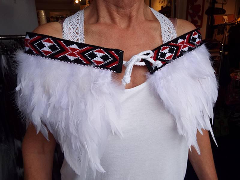 Short White Ceremonial or Wedding Korowai - ShopNZ