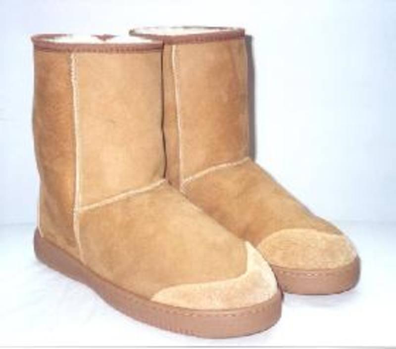 Sheepskin Mid-calf Boots with Non-Slip Sole - ShopNZ