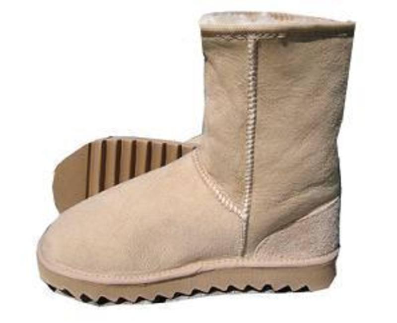 Sheepskin Mid-Calf Boots with Wedge Sole - ShopNZ
