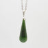 Silver and NZ Greenstone Drop Necklace - ShopNZ