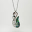 Silver and Paua Shell Manaia Protector Necklace