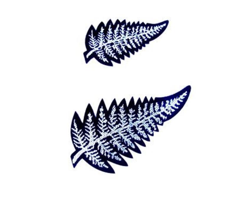 Sparkly Silver Fern Iron - on Patch - ShopNZ