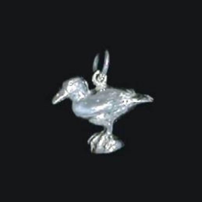Sterling Silver Blue Duck Whio Charm - ShopNZ