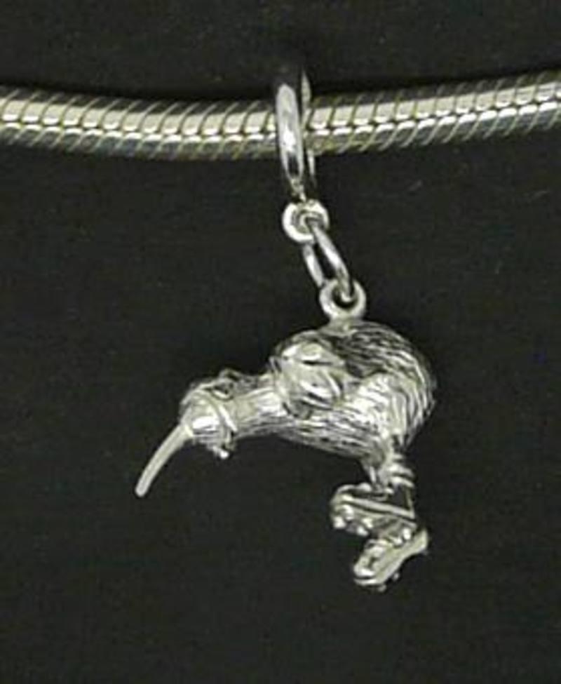 Sterling Silver Kiwi Rugby Player Charm - ShopNZ