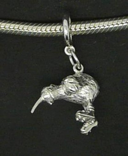 Sterling Silver Kiwi Rugby Player Charm - ShopNZ