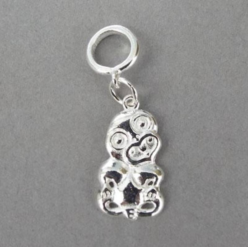 Sterling Silver Maori Tiki Charm - ShopNZ