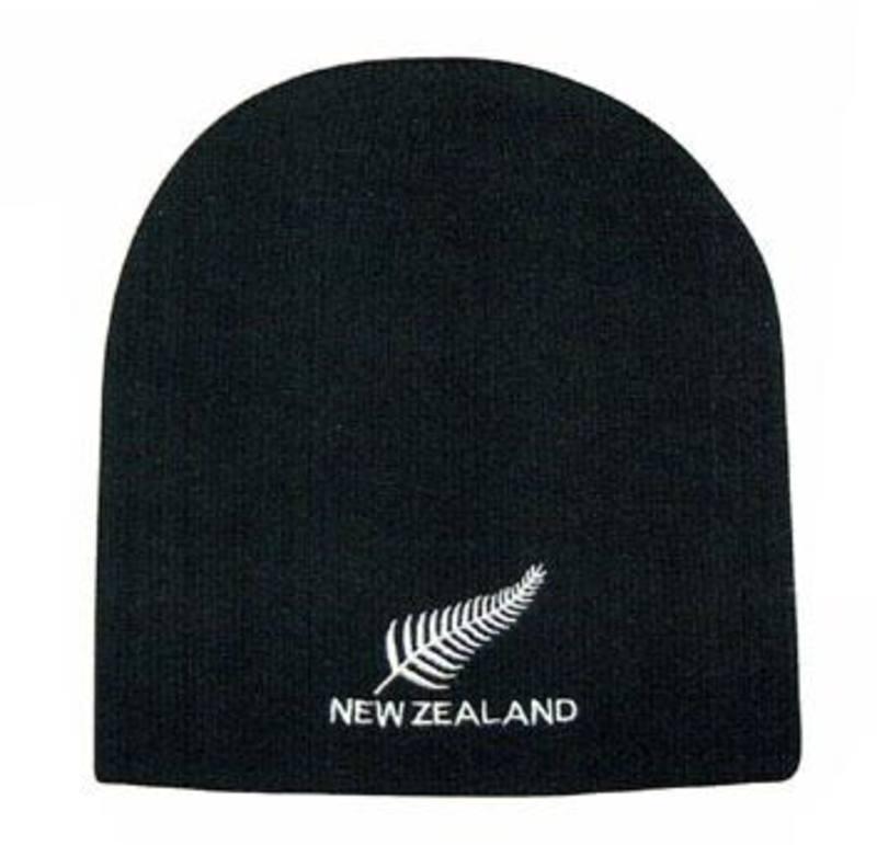 Black NZ Silver Fern Skull Hat - ShopNZ