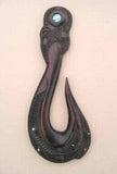 Large Carved Maori Wood Fish Hook - ShopNZ