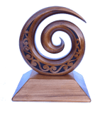 Large Single Koru Wooden Trophy - ShopNZ