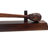 Mahogany Maori Waka Hoe Paddle with Optional Stand - ShopNZ