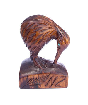 Large Carved Wooden Kiwi Bird - ShopNZ